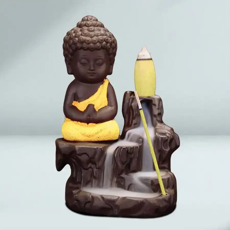 Classy Buddha Incense Smoke Burner Polyresin Fountain