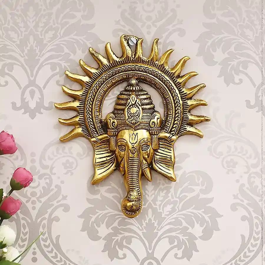 Beautiful Lord Ganesh Wall Hanging Sculpture