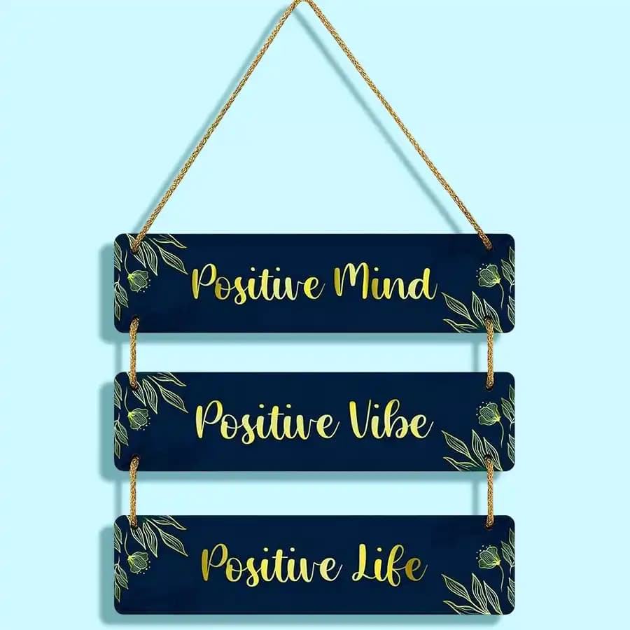 Charming Positive Quotes Wooden Wall Hanging
