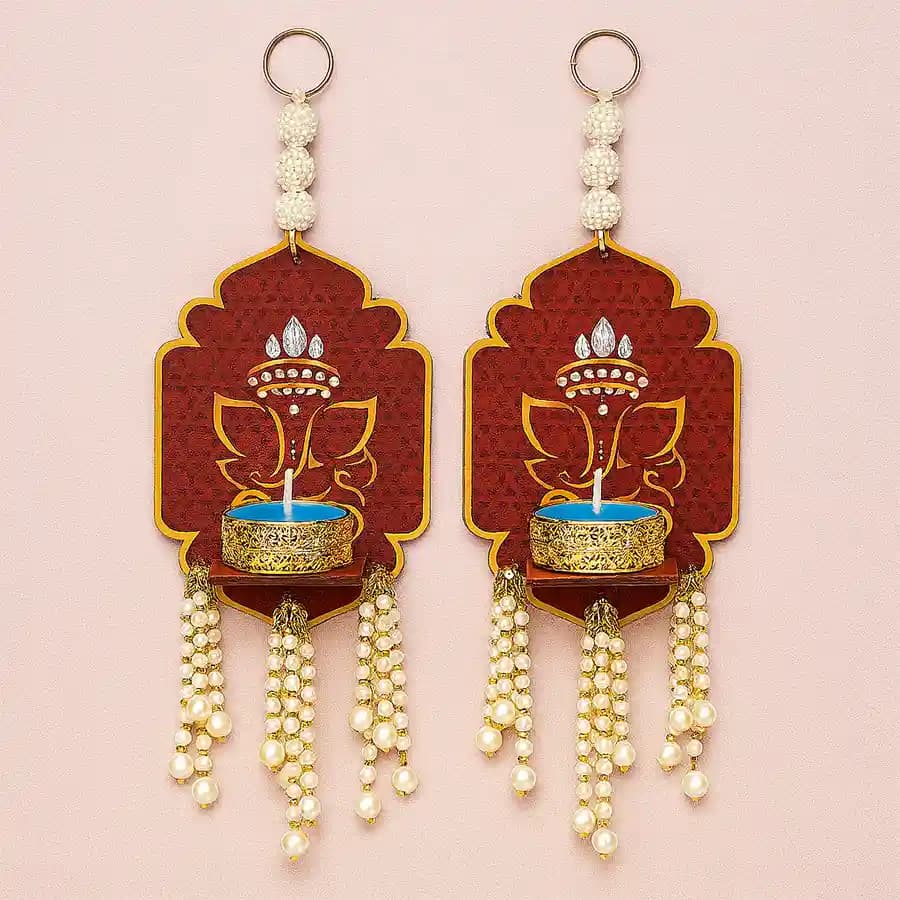 Decorative Hanging Diyas Set