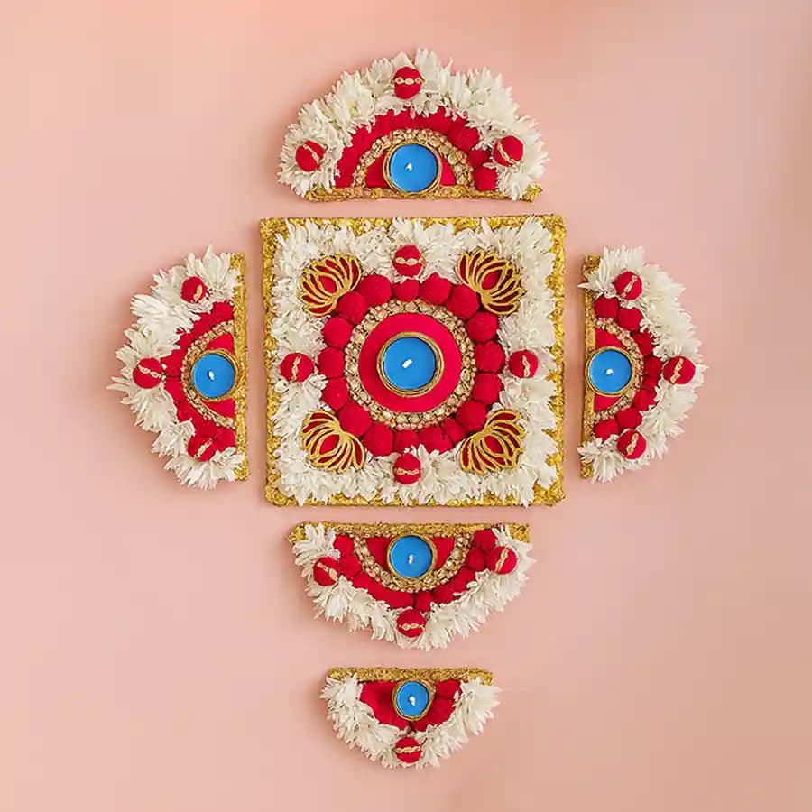 Decorative Gajra Rangoli Gift Set