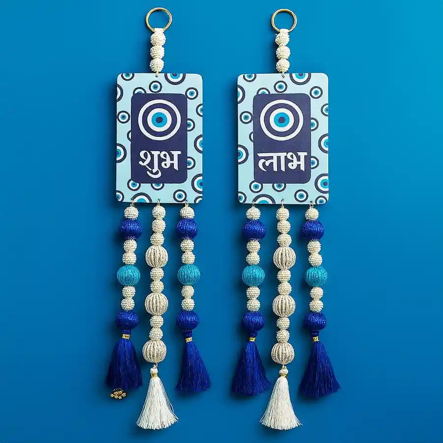 Beautiful Evil Eye Subh Labh Hanging Gift