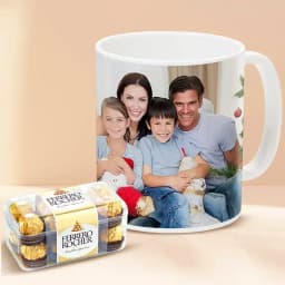 Astonishing Personalized Coffee Mug with Ferrero Rocher Chocolates 1