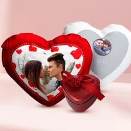 Amazing Heart Shaped Cushion with Tin Box 1
