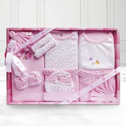 Exclusive Gift Set of Cotton Clothes for New Born Girl 1
