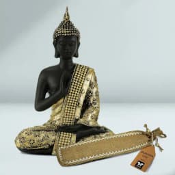Exclusive Meditating Lord Buddha Idol N Incense Stick in Ash Catcher 1