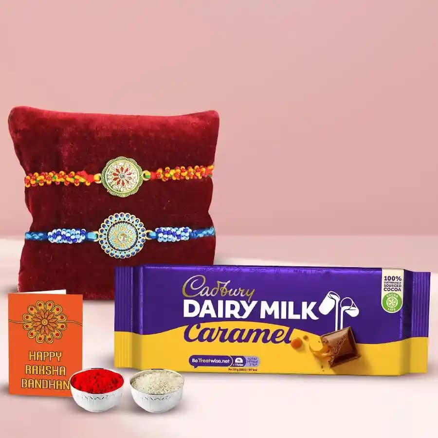 Cadbury Caramel Delight with Bonus Rakhis