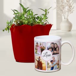 Personalized Mug & Vringraj Plant Gift Set 1