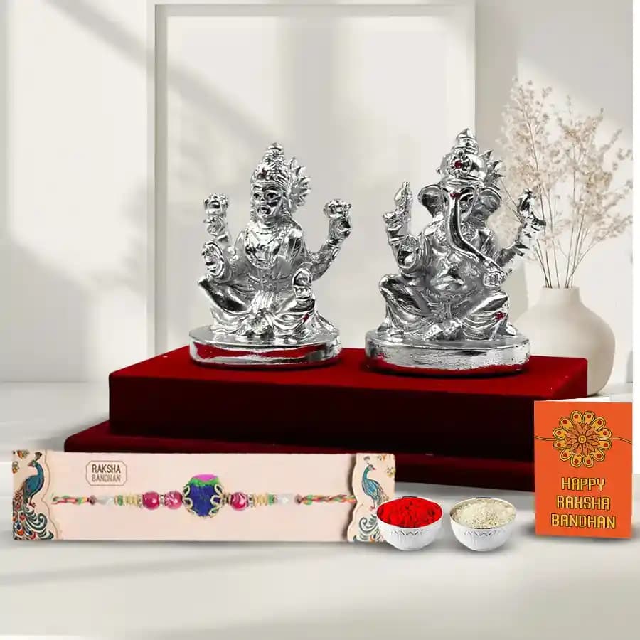 Elegant Ganesha & Rakhi Blessing Set