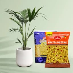 Exquisite Kentia Palm & Gourmet Snack Collection 1