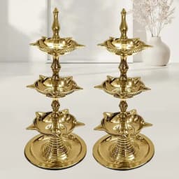 Luminous Brass Diya Pair 1