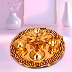 Elegant Brass Pooja Thali 1