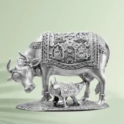 Divine Kamdhenu Cow and Calf Sculpture 1
