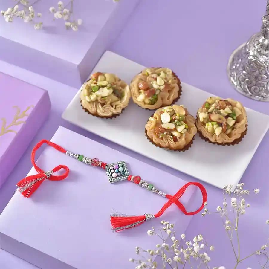Arresting Good luck Rakhi N Baklawa Combo