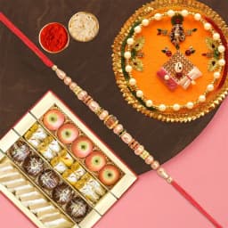Elegant Pooja Thali with Premium Sweets 1