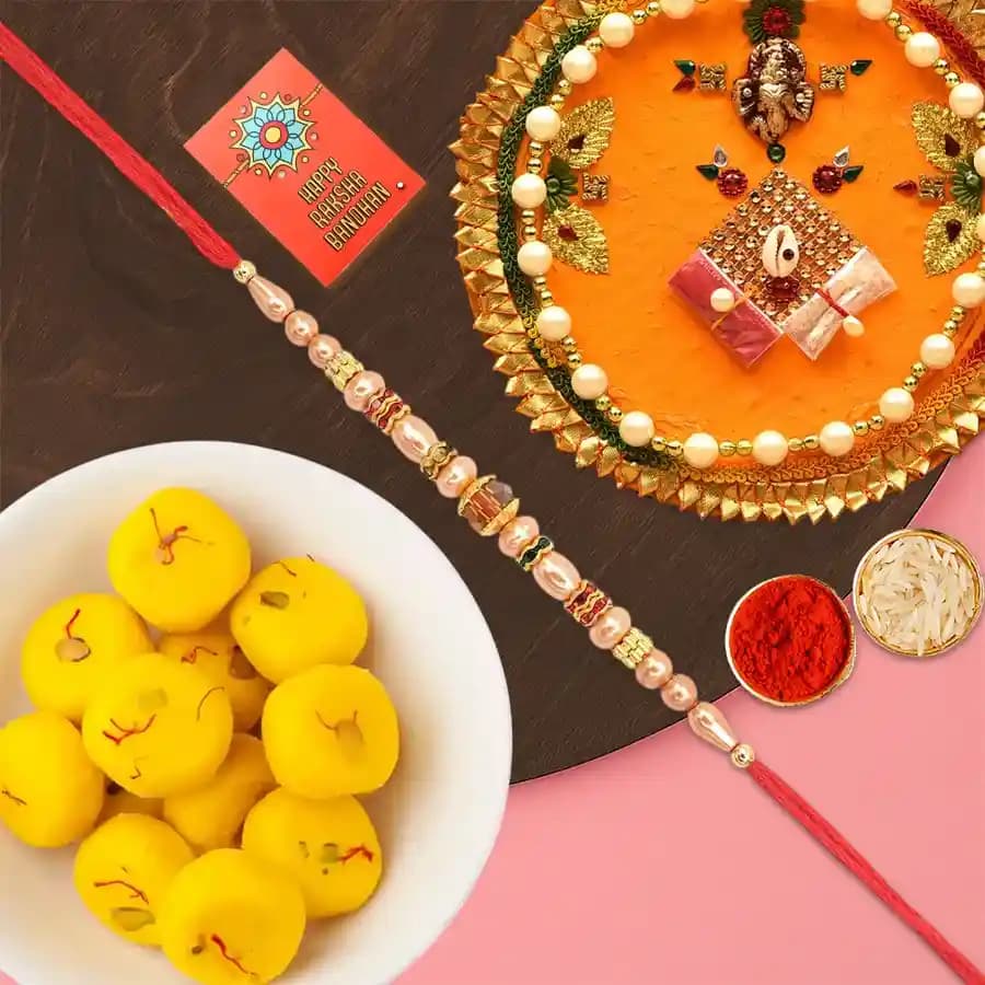 Elegant Pooja Thali Set with Traditional Sweets
