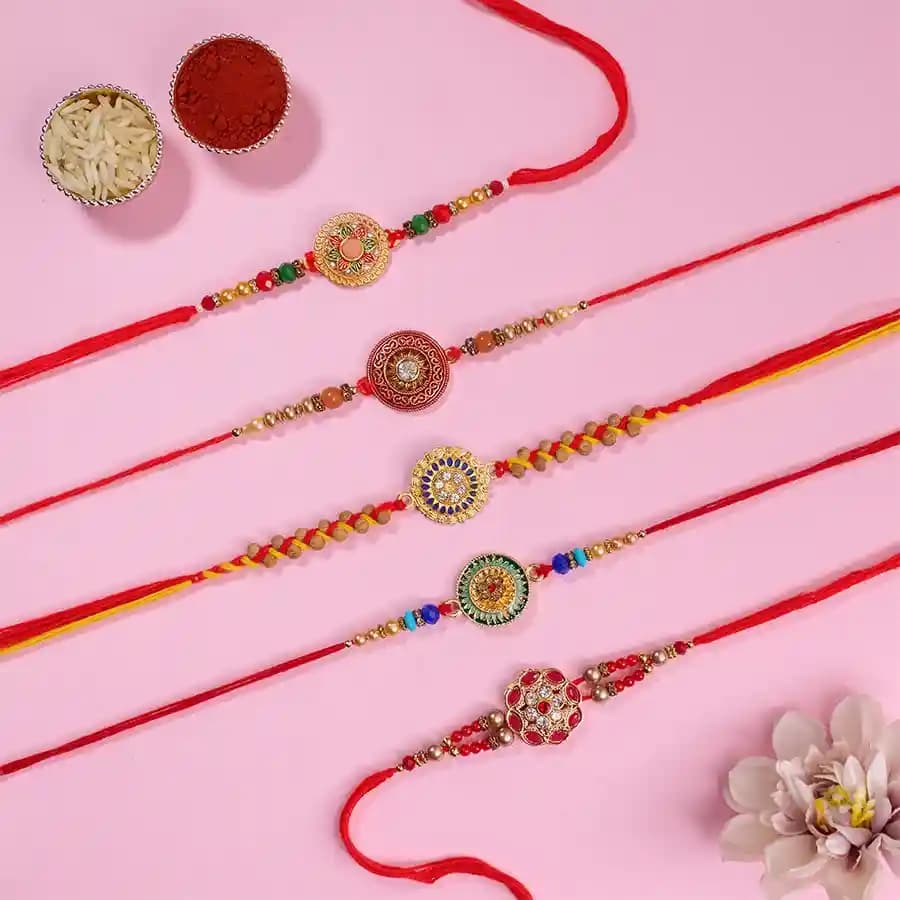 Exquisite Kundan Rakhi Ensemble