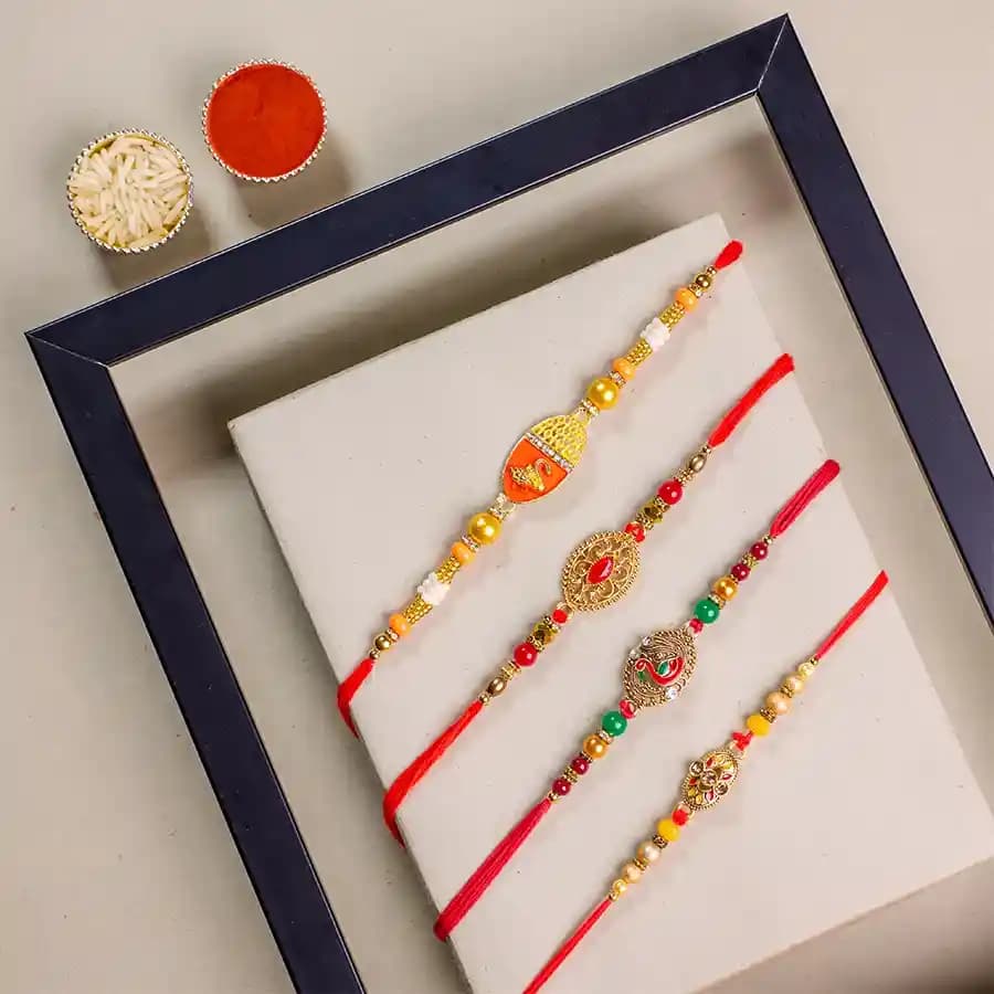 Traditional AD Rakhi Gift Set