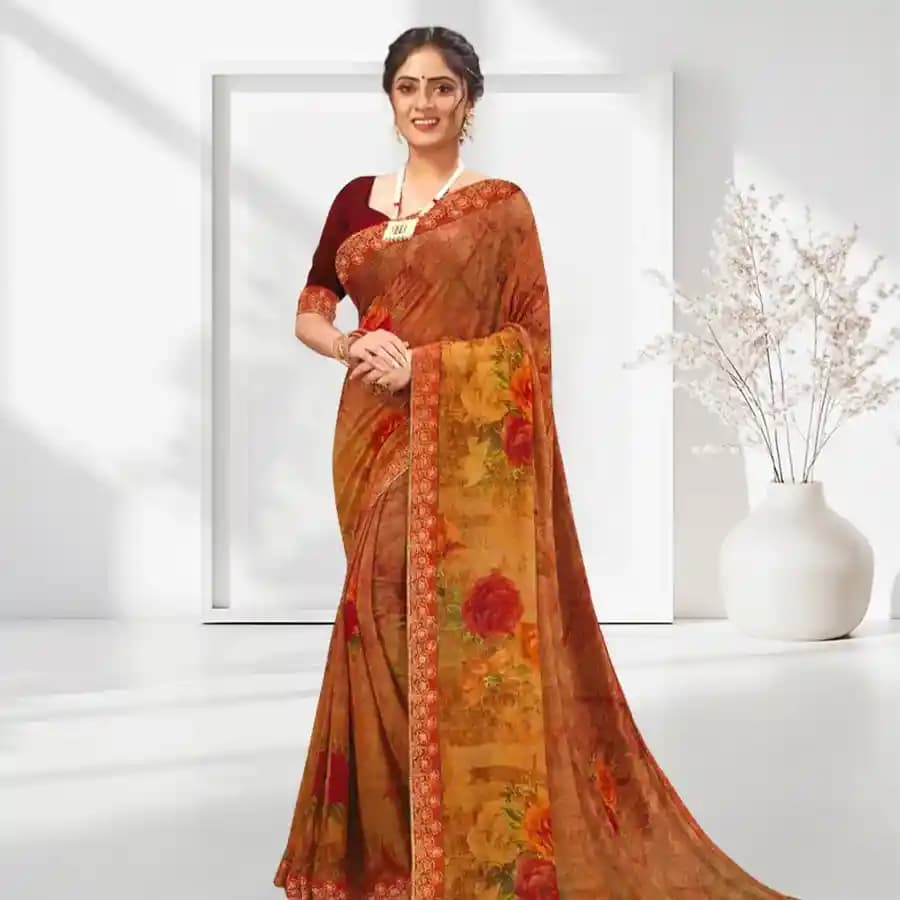 Sensational Suredeal Collection Georgette Printed Saree