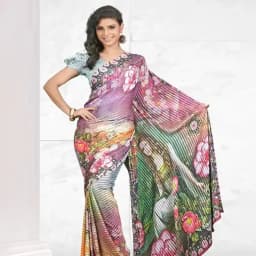 Extravagant Printed Georgette Saree from Suredeal 1