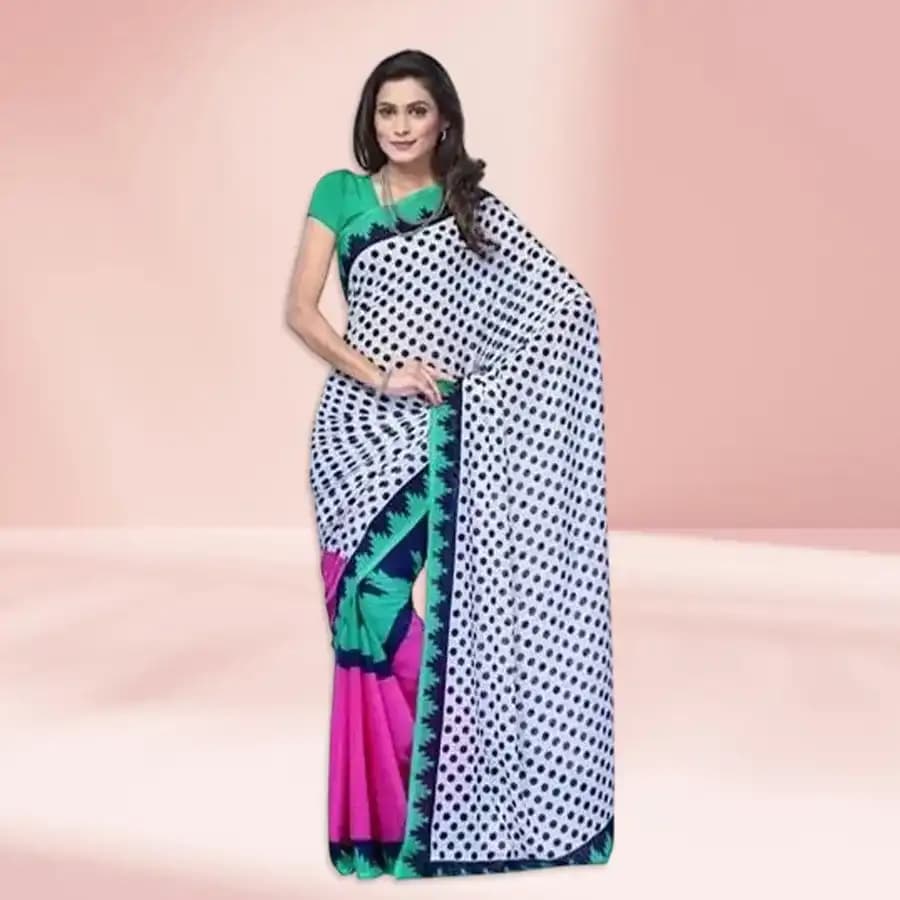 Vivid Vibrancy Chiffon Saree
