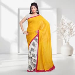 Sweetly Simple Faux Georgette Saree 1