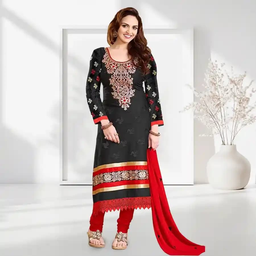 Mesmerizing Women’s Favorites Black Cotton Printed Salwar