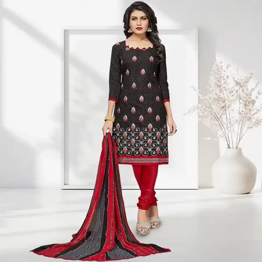 Remarkable Women’s Black Cotton Printed Salwar