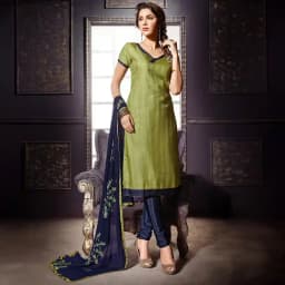 Luminous Lustre Santoon Silk Salwar Suit 1