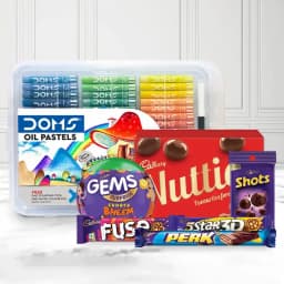 Sweet Symphony: Pastel Chocolate Gift Basket 1