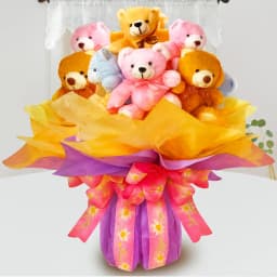 Colorful Cuddly Friends Bouquet 1