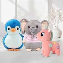 Whimsical Plush Buddy Set for Infants 1
