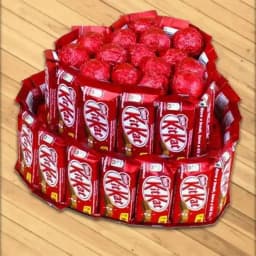 Amazing Heart Shape Arrangement of Nestle Kitkat n Assorted Handmade Chocolates 1