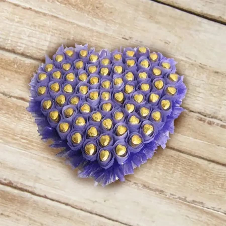 Marvelous Heart Shaped Arrangement of Homemade Chocolates