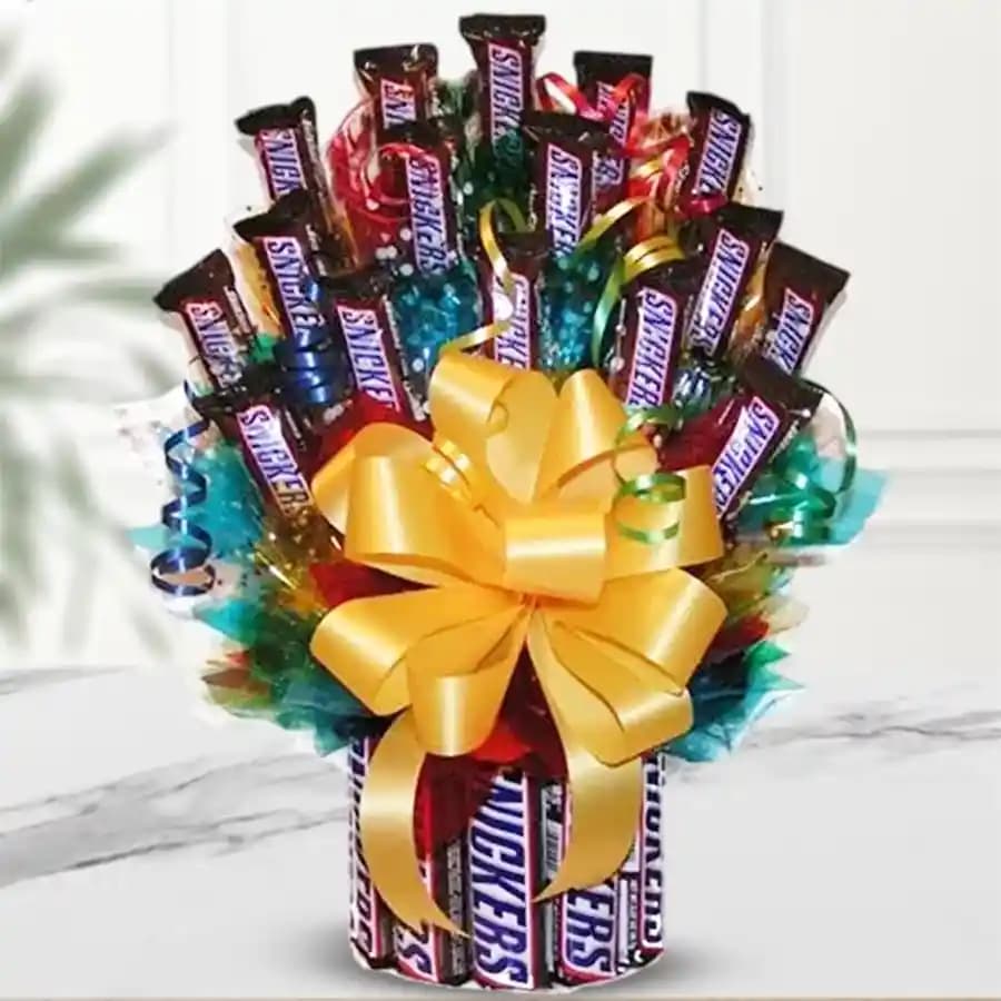 Marvelous Tower Arrangement of Snickers