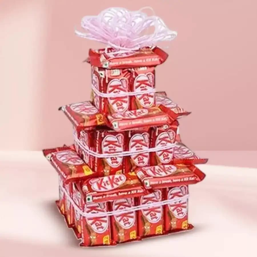 Marvelous 3 Tier Arrangement of Nestle Kitkat