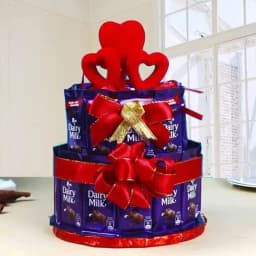 Lip Smacking Two Tier Arrangement of Chocolates 1