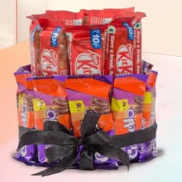 Indulgent Double Deck Arrangement of Kitkat N Crispello 1