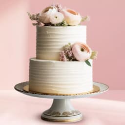 Elegant 2 Tier Round Shape Eggless Vanilla Cake 1