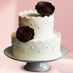 Satisfying Vanilla Flavor 2 Tier Cake 1