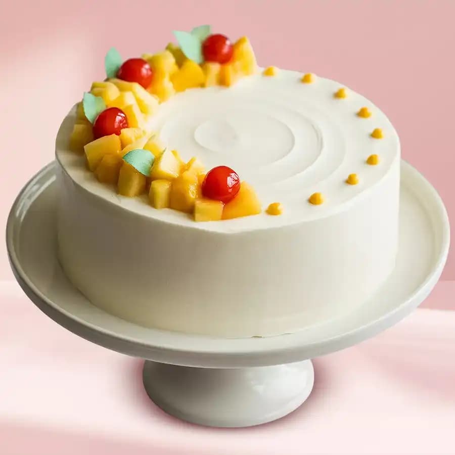 Luscious Heart Shaped Pineapple Cake