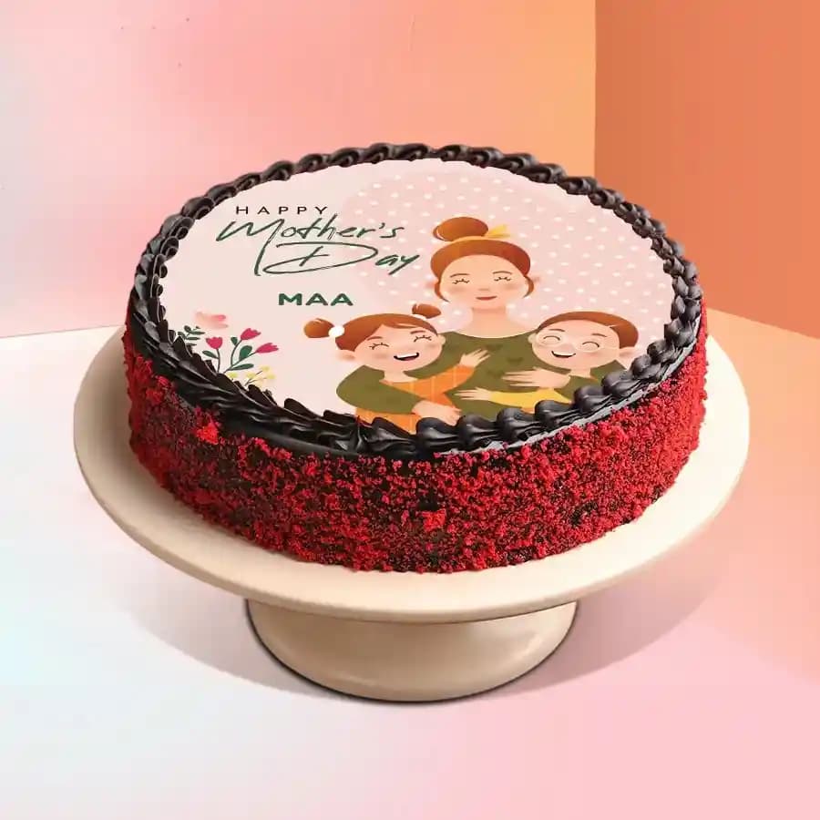 Yummy Happy Mothers Day Chocolate Cake