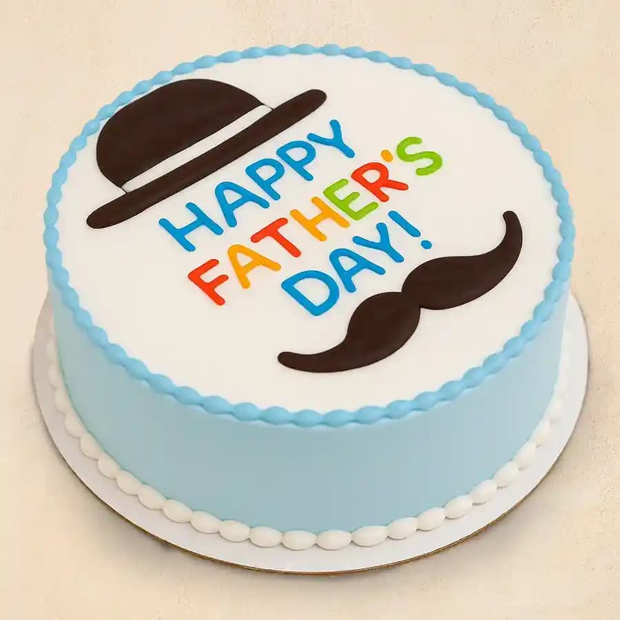 Happy Fathers Day White Forest Cake