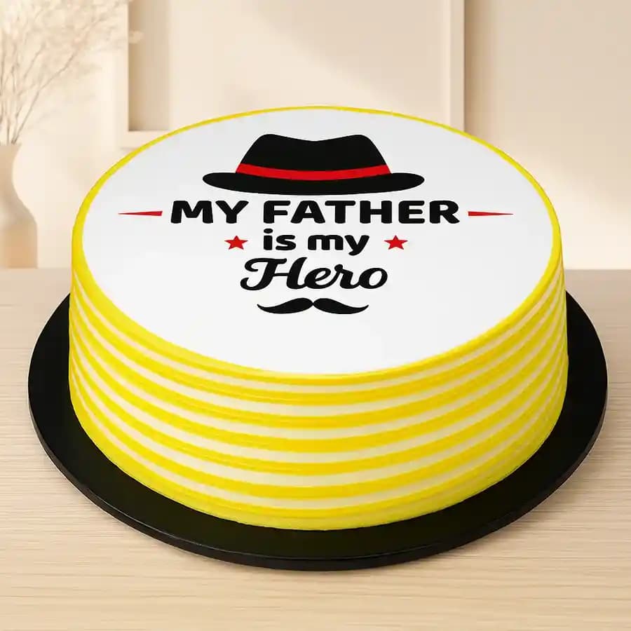 My Father My Hero Eggless Fathers Day Cake
