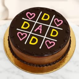 Yummy Eggless Tic Tac Toe Theme Cake for Dad 1