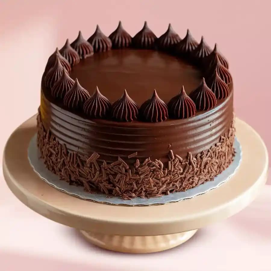 Scrumptious Chocolate Flavoured 1 Lb Eggless Cake from 3/4 Star Bakery