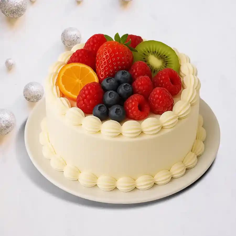 Fresh Fruit Vanilla Bliss Cake