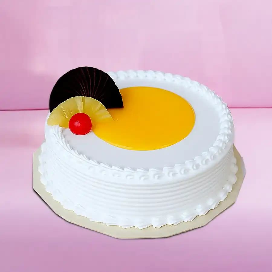 Eggless Pineapple Delight Cake