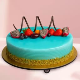 Exotic Caramel Fruit Delight Cake 1