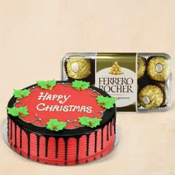 Indulgent Strawberry Flavor Cake with Ferrero Rocher 1